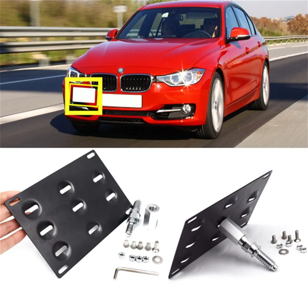 

Car Front Bumper License Plate Mount Relocator Front Tow Hook License Plate For BWM1 3 5 Series X5 X6