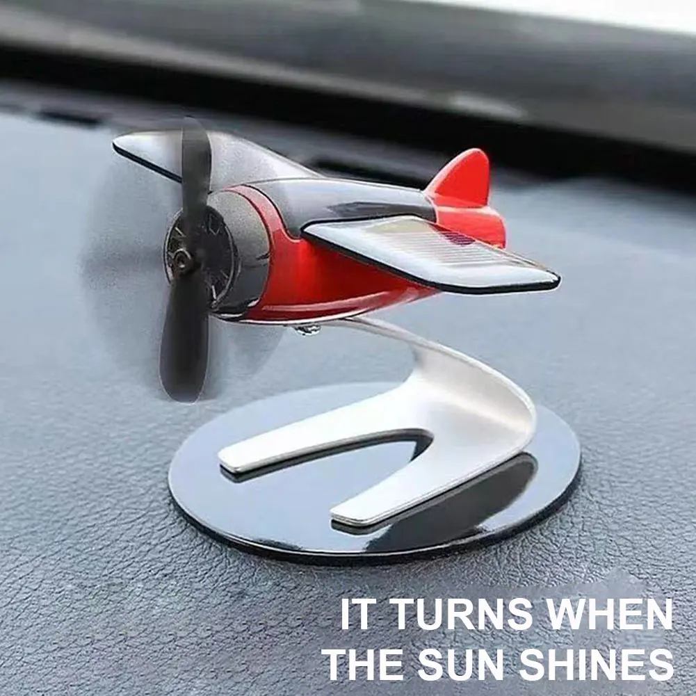 Car Air Freshener Solar Panel Airplane Model with Solid Fragrant Car Perfume Aroma Diffuser Ornament Auto interior Accessories images - 6