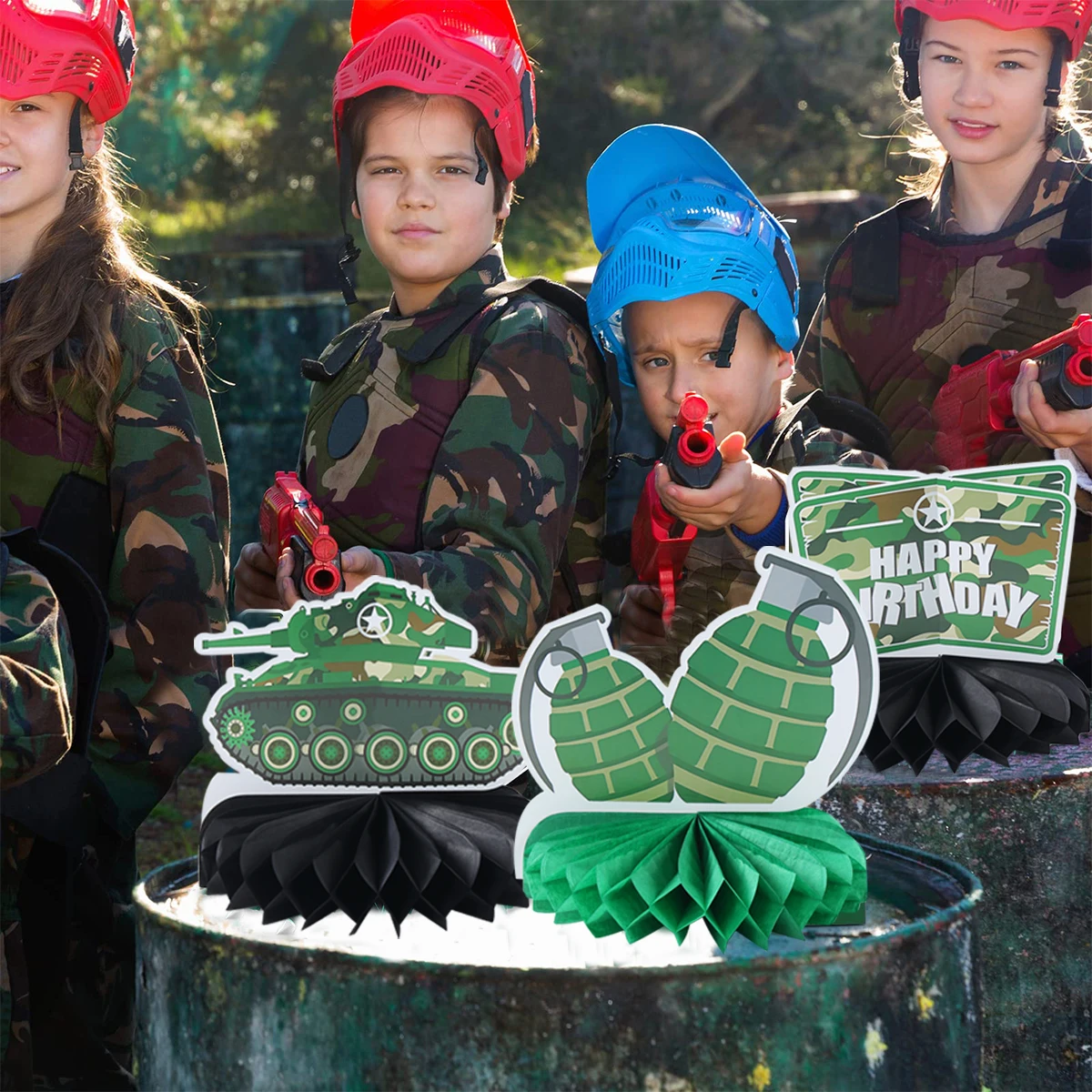 Камуфляжный сотовый камуфляж армейский декор для дня рождения военный солдат