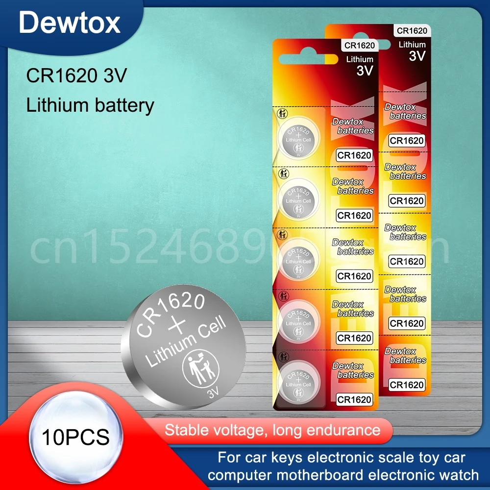 10 шт. CR1620 3 В литиевая батарея LM1620 BR1620 ECR1620 KCR1620 CR 1620 5009LC, батарейки для часов и игрушек