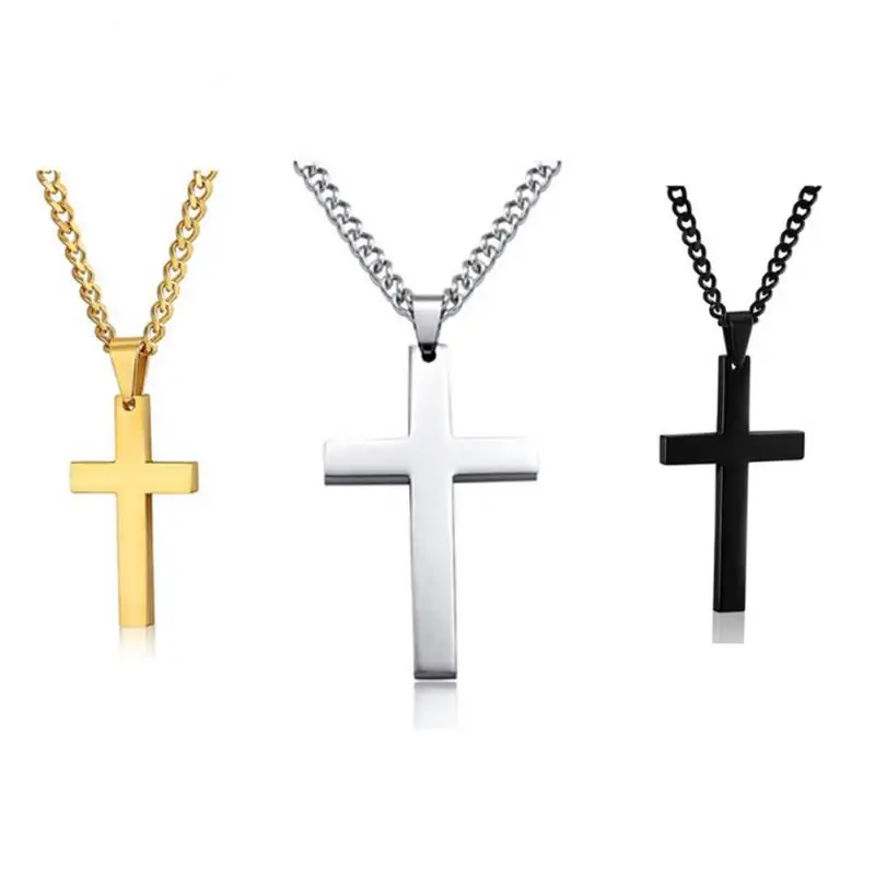 Новинка 2022 ожерелье с крестом простая религиозная цепочка подвеской