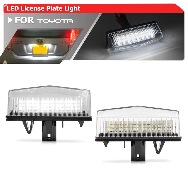 

2x подходит для Toyota Prius XW20 XW30 Prius Plus/V Venza Matrix RAV4 для Lexus CT200h Scion tC SMD, белые светодиодные подсветки номерного знака