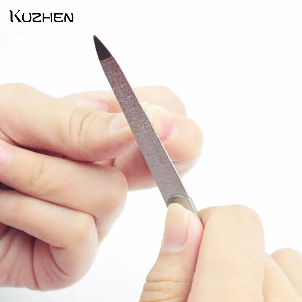 

1PC Professional Stainless Steel Nail File Buffer Metal Double Side Grinding Rod Manicure Pedicure Scrub Nail Arts Tools Thick