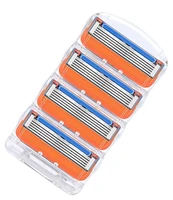 4pcs razor blade for men shaving blades safety cassette shaver suit fusione proglide 5 layers stainless blade fit replace head