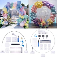 bow of balloon arch round diy wreath frame holder circle ballon column garland stand baby shower birthday party wedding decor
