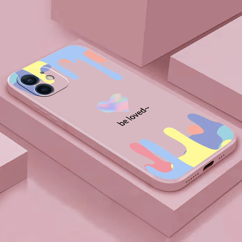 

Phone Case For iPhone 11 12 13 Pro Max 12 13 Mini X XR XS Max 7 8 Plus 6S 6 Plus SE2020 Luxury Ice Cream Love TPU Silicone Cover