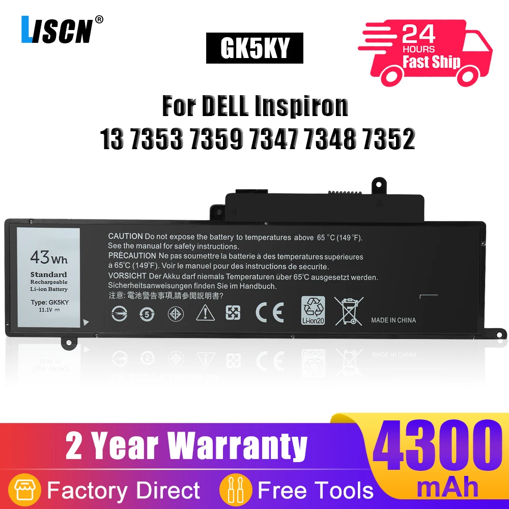 LISCN GK5KY Аккумулятор для ноутбука Dell Inspiron 11 3147 3152 3158 13 7353 7359 7348 7352 15 7000 7558 7568 04K8YH P55F P20T