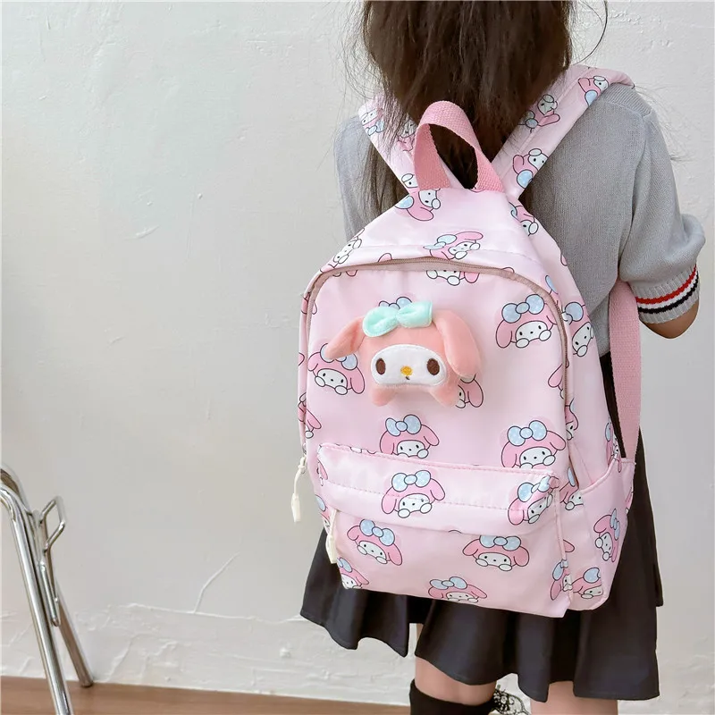

New Sanrio Children's Backpack Baby Travel Backpack Cinnamoroll Kuromi Cute Cartoon Kindergarten School Bag for Boys and Girls