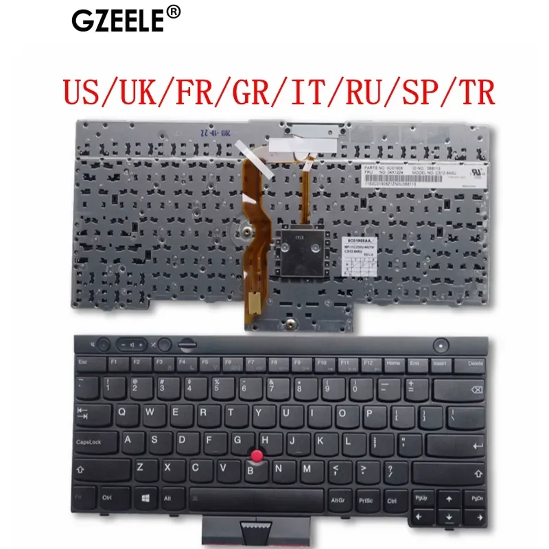 

2023New US/UK/FR/GR/IT/RU/SP/TR Keyboard ThinkPad L530 T430 T430S X230 W530 T530 T530I T430I 04X1263 04W3048 04W3123