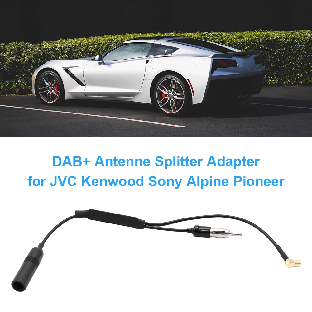 

DAB + Antenna Splitter Adapter Personal Car with Amplifier Easily Installation Elements for Sony JVC Kenwood Car Radio
