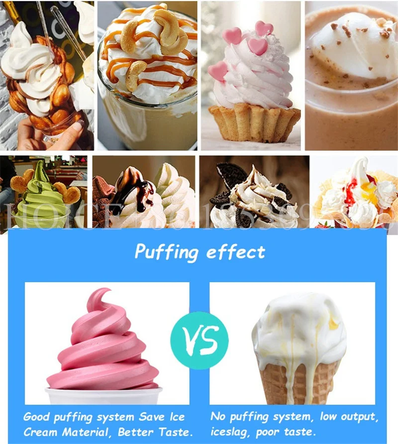 220 В/110 В настольная машина для мягкого мороженого коммерческая 2 + 1 3 вкуса