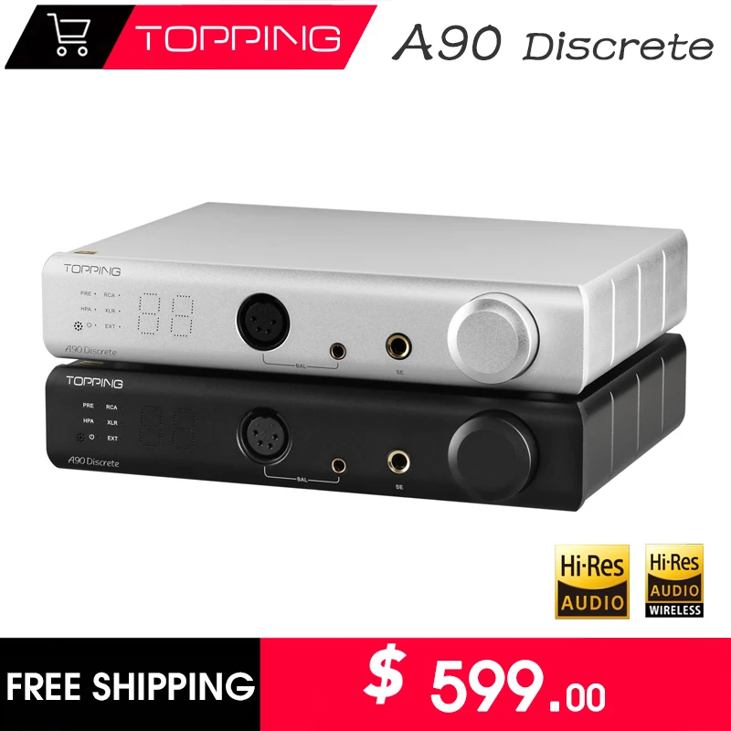 

TOPPING A90D Full Balanced Headphone Amplifier XLR Pre-Amplifier AMP High Thrust And Quality Sound Multiple Input A90 Discrete