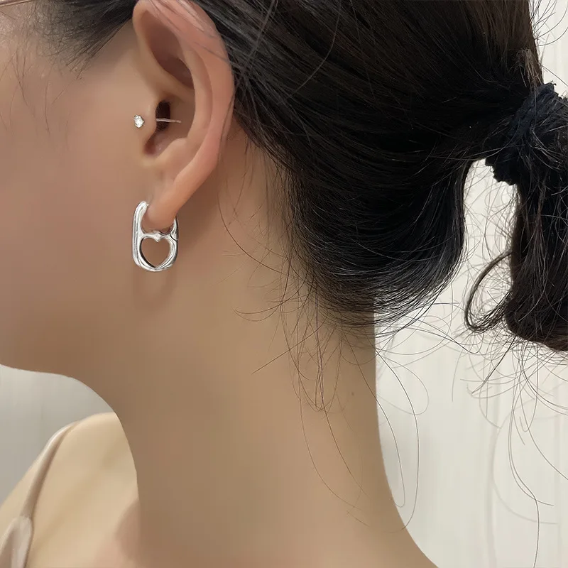 Серьги-гвоздики с двойным сердцем серебро пробы 1 шт. |