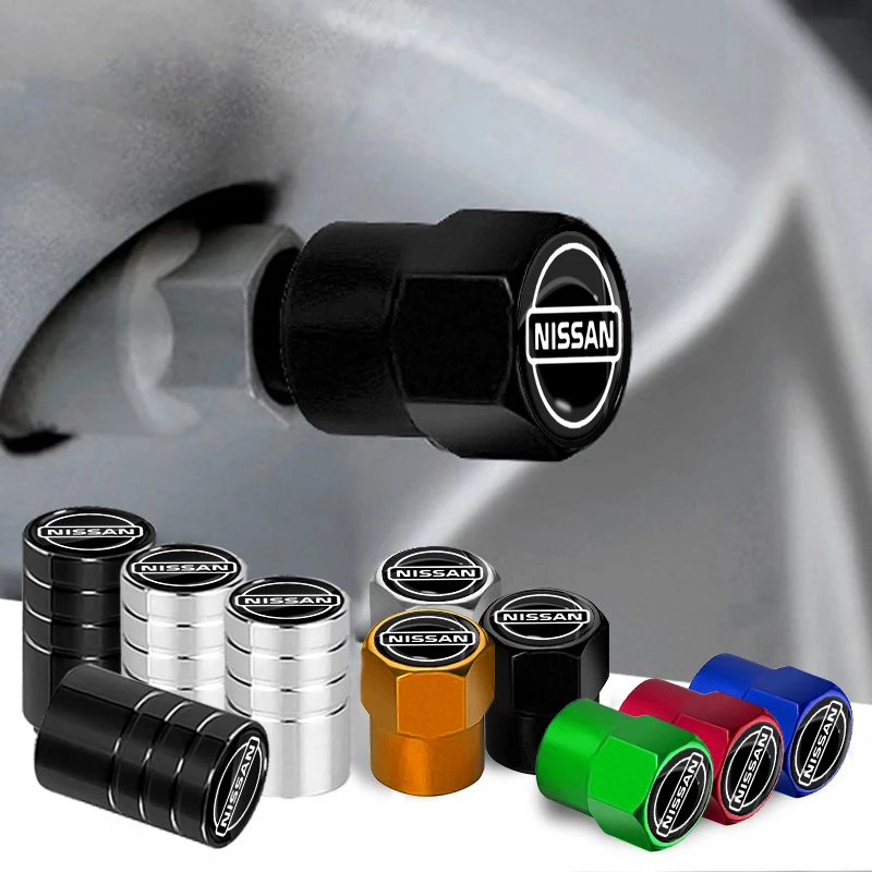 

4Pcs Car Styling Metal Wheel Tire Valve Caps Stem Case For Nissan J10 X-Trail Qashqai Juke Leaf Micra NOTE Patrol Pulsar NISMO