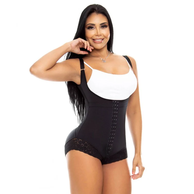 

Women's A Comfy Shaping Jumpsuit Flatten Abdomen Waist and Hips Three-breasted Front Closure Shapewear