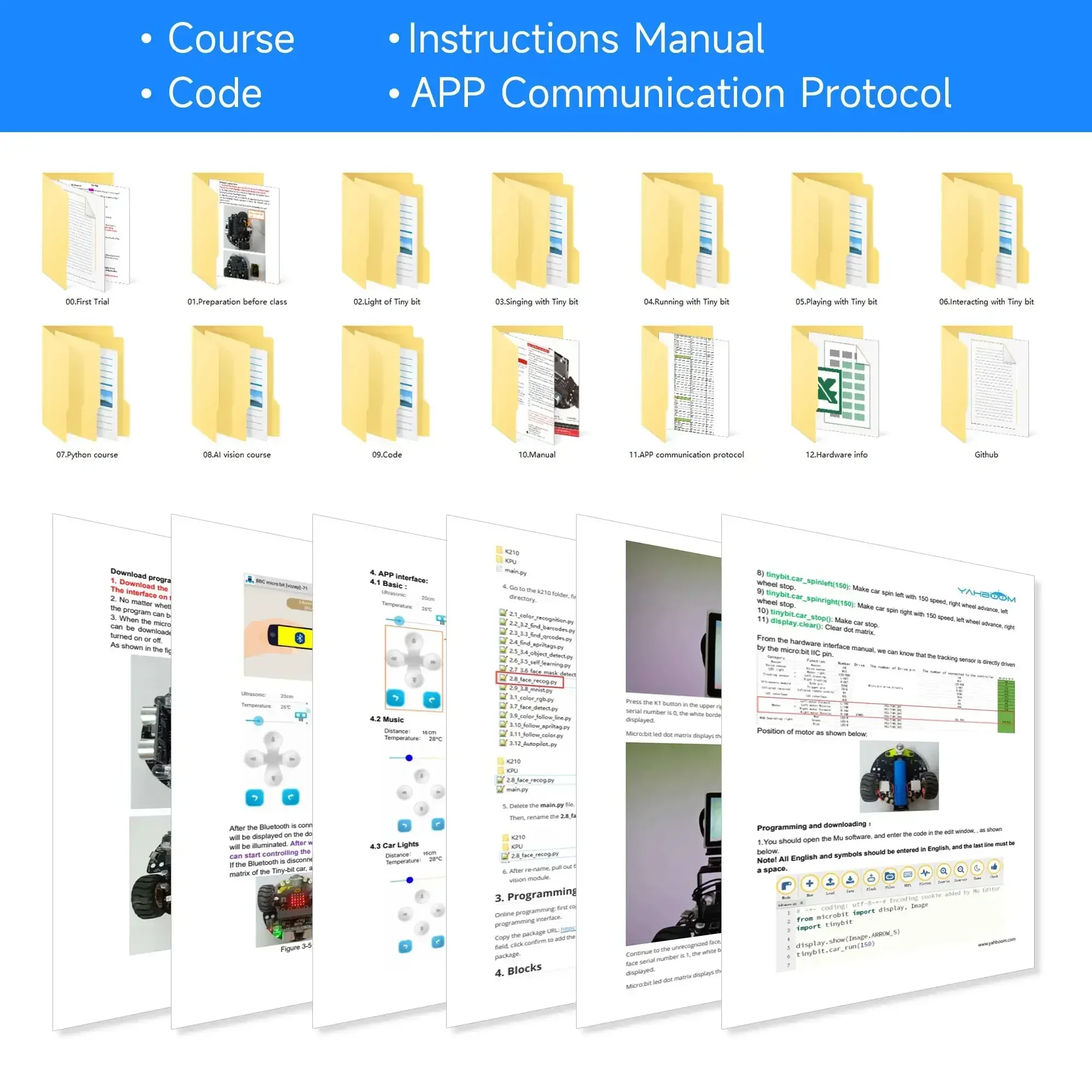ot Yahboom Microbit Robot Car Tinybit Pro z modułem wizualnym K210 obsługuje wykrywanie obiektów i rozpoznawanie twarzy Kodowanie dzieci STEM