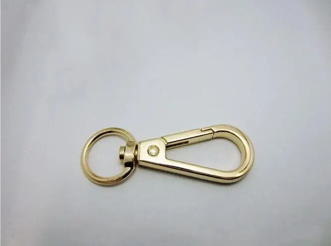 Застежки золотые изогнутые Карабин поворотные застежки для кольца ключей