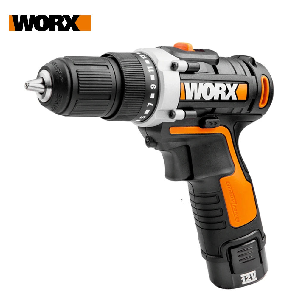 Worx 12V Mini Electric Drill WX128.1 Cordless Screwdriver DC Handheld Electric Drill Driver Rechargeable Power Tools Household