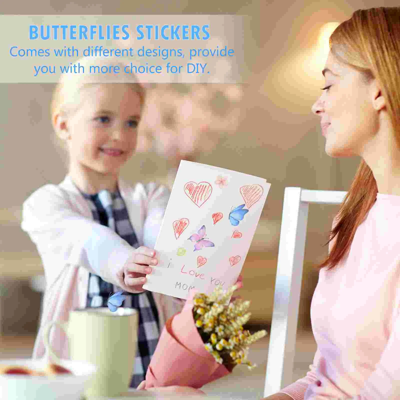 

20 листов наклеек-бабочек, Детские тату-бабочки, Переводные красочные наклейки для девочек и детей, имитация автомобильного тела, Аппликации, наклейки