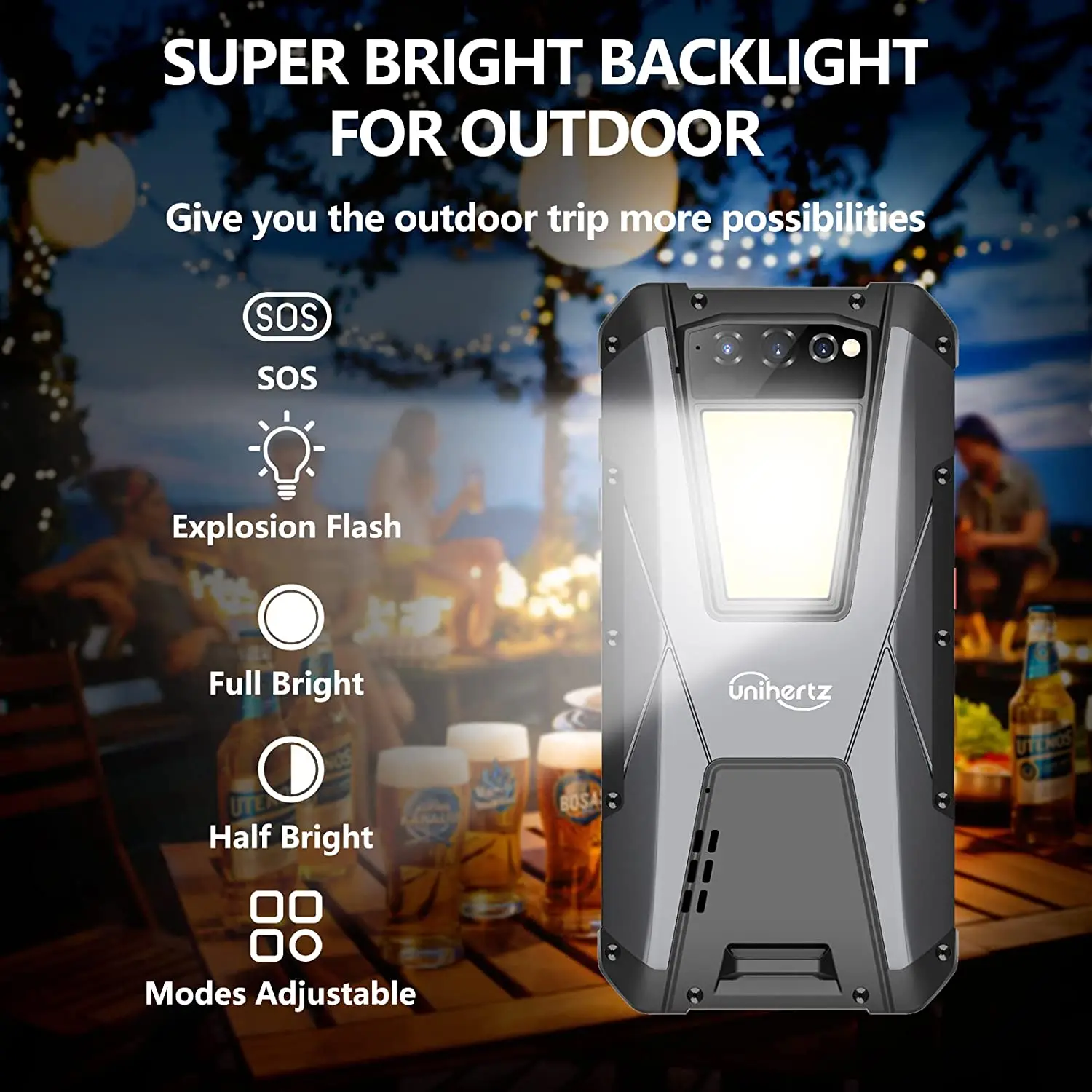 

Unihertz TANK Larger Battery Rugged Smartphone 22000mAh Night Vision 108MP G99 12GB 256GB Unlocked Mobile Phone Android 12