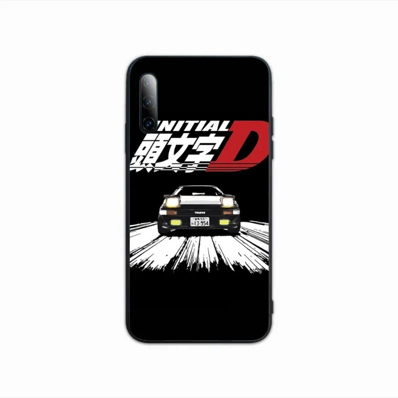 Initial D AE 86 Phone Case For Samsung A91 A81 A73 A72 A71 A30S A20 A12 A13 A52 A53 4G 5G Soft Black Phone Cover images - 6