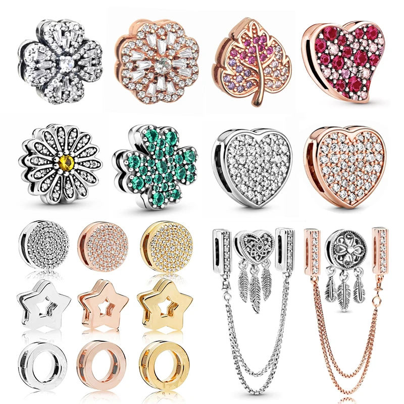 

S925 Silver Reflexions Charms Fit Reflexions Bracelet DIY Fixed Clip Beads