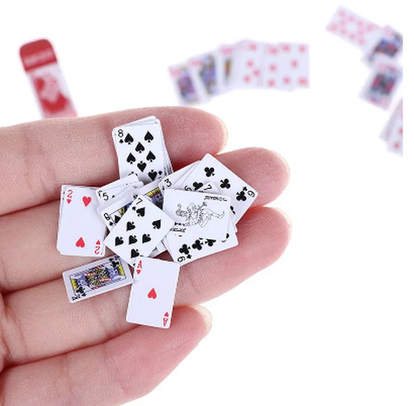 

Funny Cute Mini Playing Cards Poker Games Super Small Cards Spoof Gifts Travel Toys Prank Props