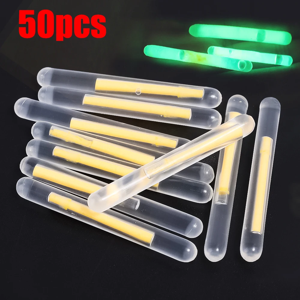 

50Pcs Fishing Light Stick Luminous Stick Night Fishing Light Stick Fishing Accessories Gear Fishing Supplies 4.5X37mm 2023 New