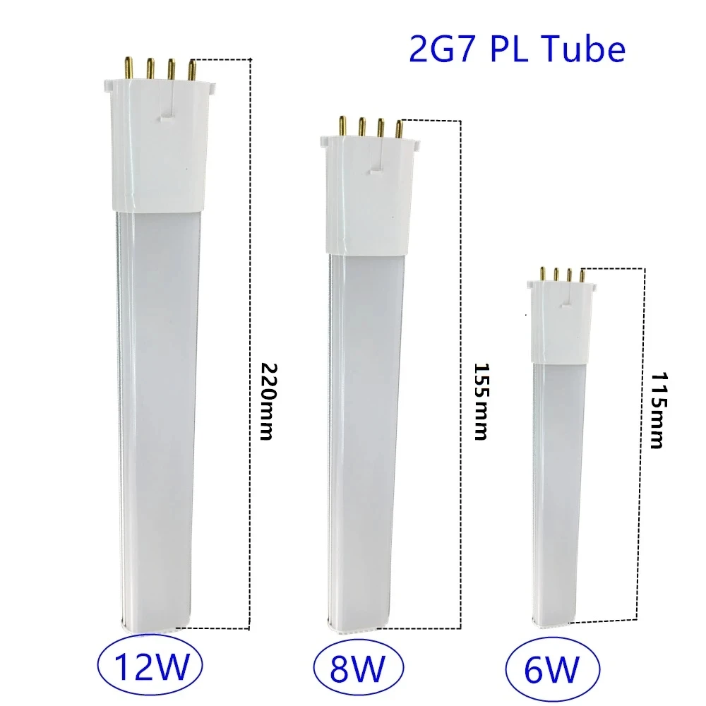 

2G7 LED PL LED lamp 2g7 220V 230V 6W 8W 12W 2G7 Led Light Brightness 2G7 PLug Led Bulb Compact LED CFL Light 2G7 4pin Led Tube