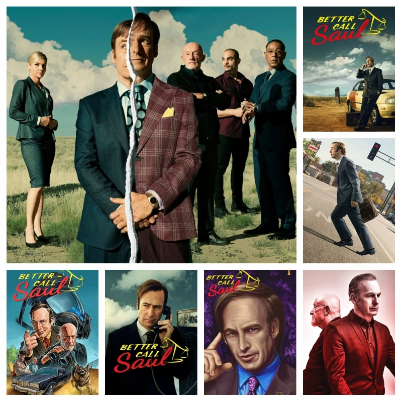

Comedy Crime TV Series Better Call Saul AB Diamond Mosaic Painting Jimmy McGill Portrait Full Drills Cross Stitch Home Decor