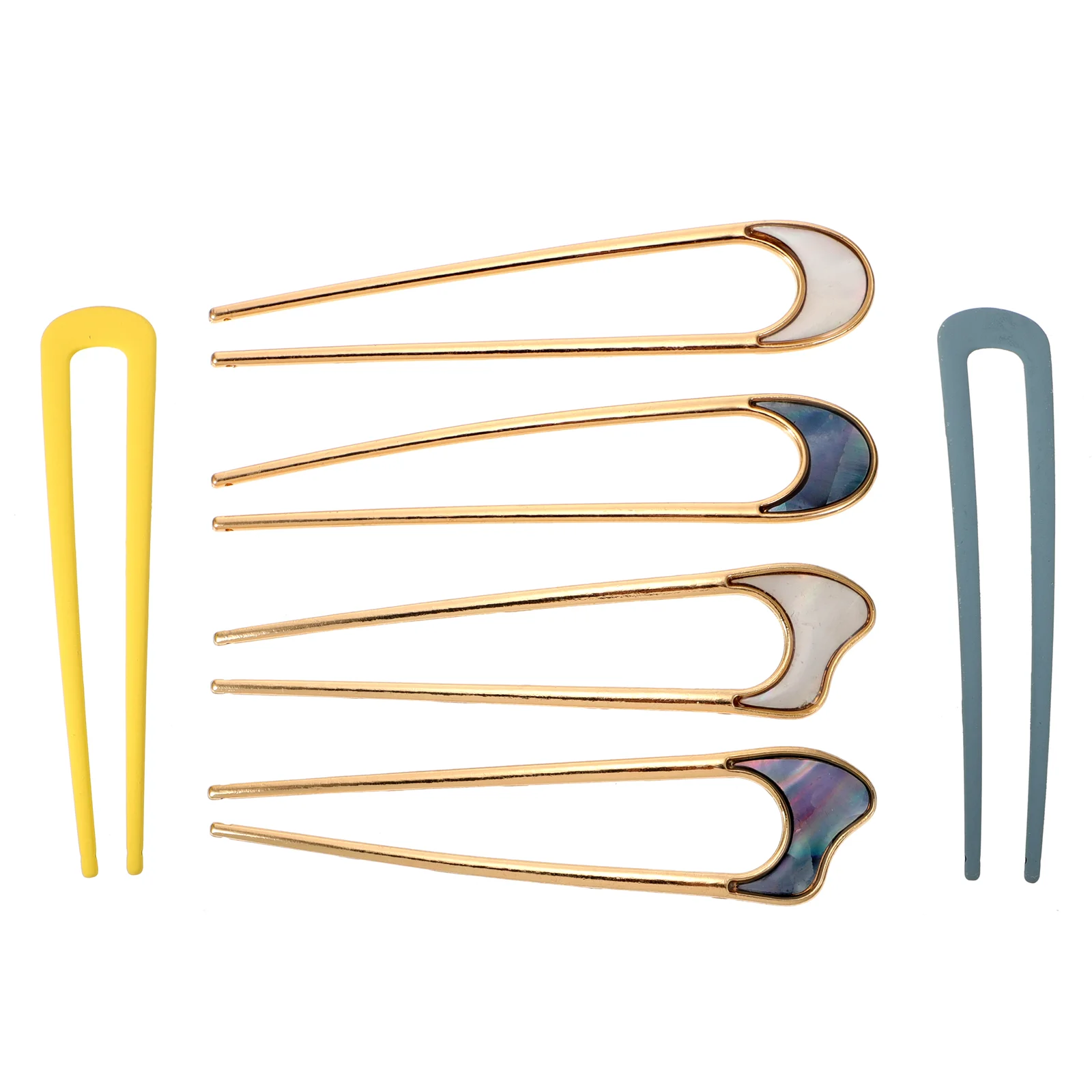 

6pcs Chic Metal Hair Forks U-shaped Hair Clips Lady Headdress Hairpins