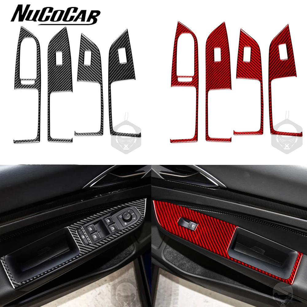 Для Volkswagen Golf 8 GTI MK8 2021-2023 стеклоподъемник из углеродного волокна Обложка