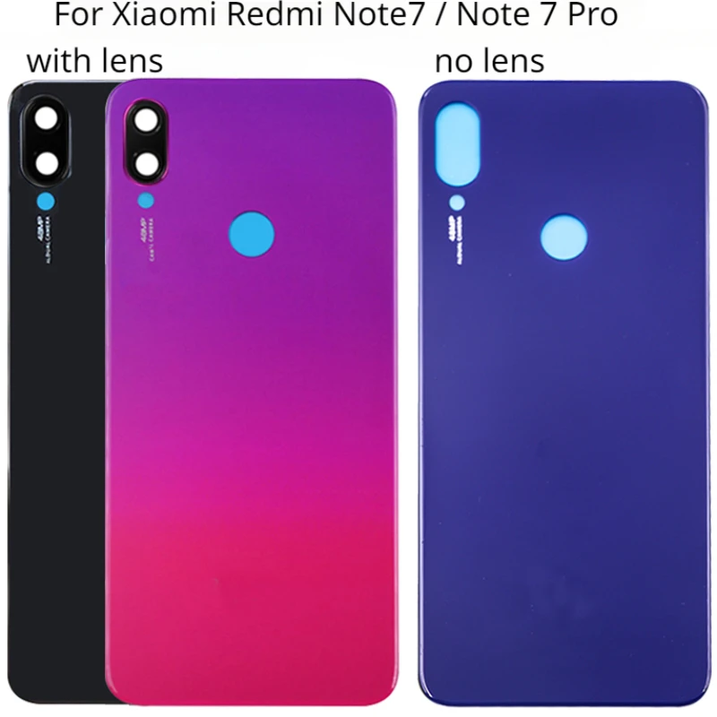 

For Xiaomi Redmi Note 7 Battery Cover Back Door Glass Panel For Redmi Note 7 Pro Back Cover Rear Housing Case Replace