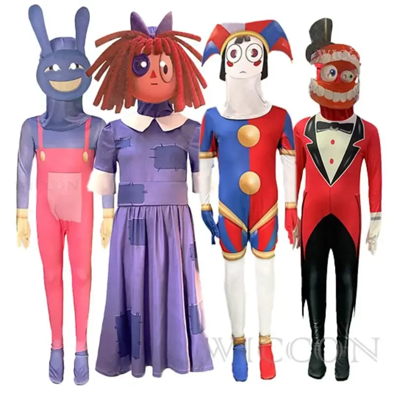 Pomni Косплей удивительный цифровой мультяшный костюм/подставка для косплея rabaza Jax