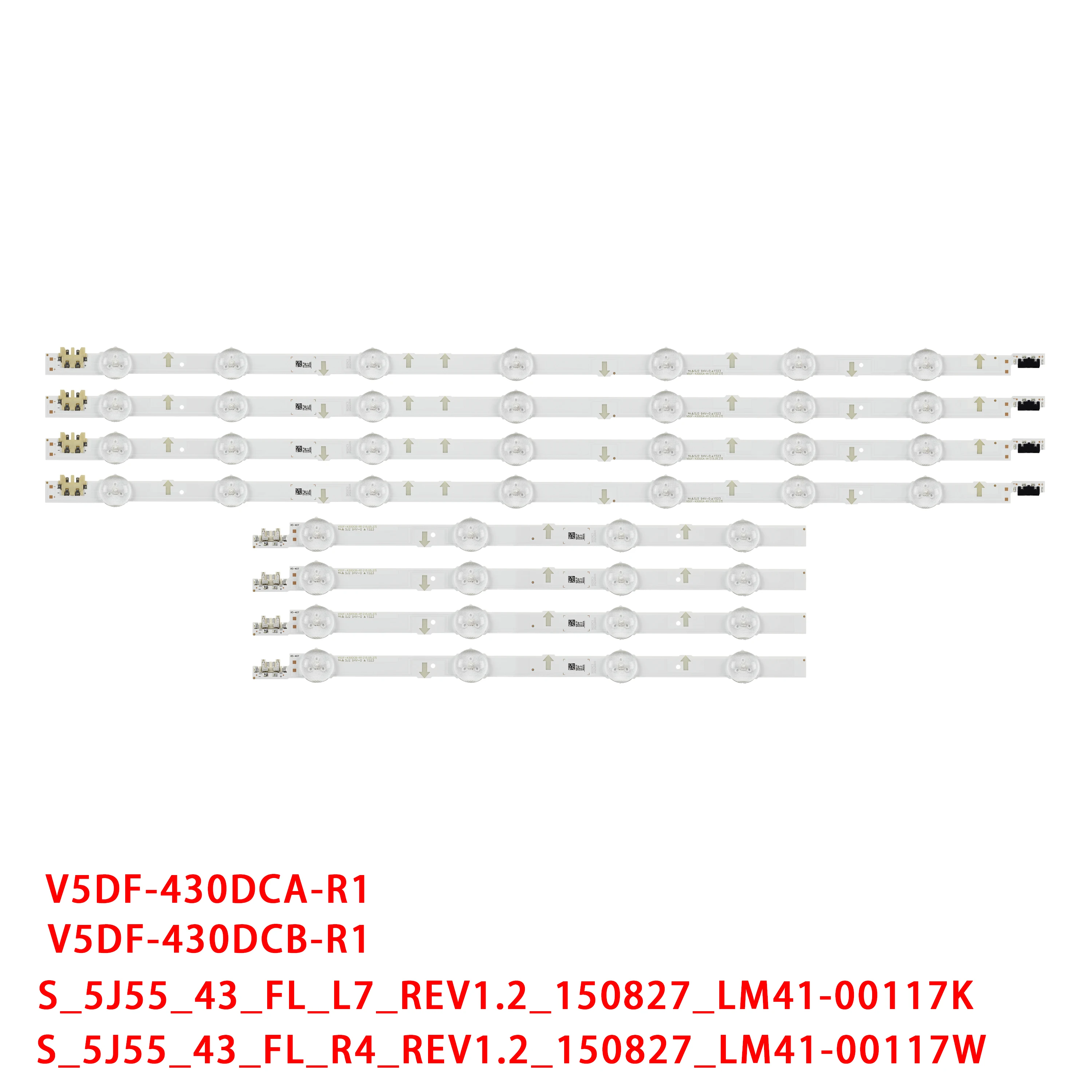 

8pcs LED strip for Samsung UE43J5500 UE43J5550 UE43J5600 UE43J5502 S_5j55_43_FL_L7 R4 LM41-00117X LM41-00117W BN96-36336A 36337A