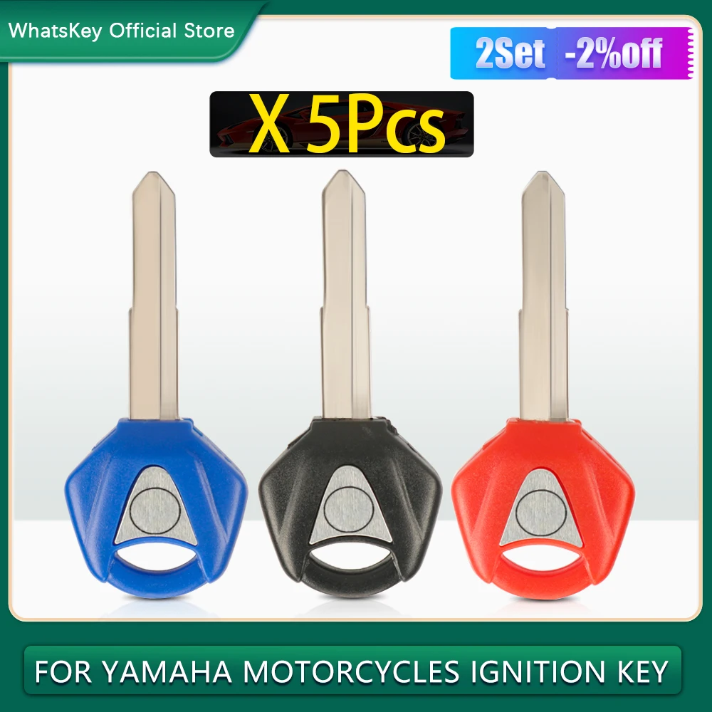 5Pcs Uncut Blank Blade Motorcycle ignition Key For YAMAHA YZF XJR1300 FJR1300 MT09 MT07 XJ6 TMax FZ6 FZ8 R3 R1 R6 Accessories