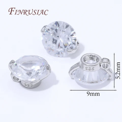 Позолоченные латунные подвески FINRUSIAC с цирконами