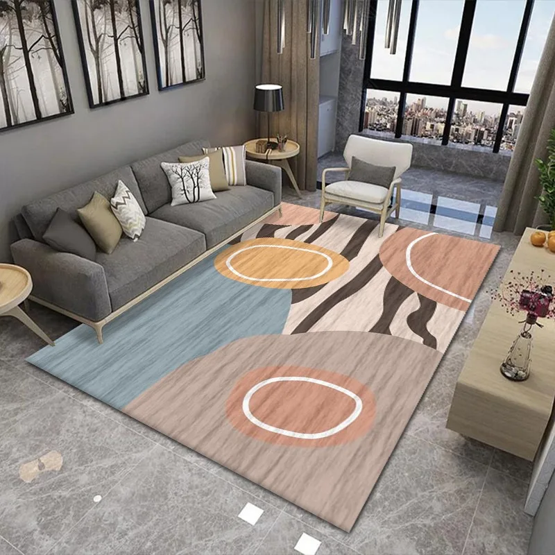 

Роскошный Ковер в скандинавском стиле для гостиной, диваны, журнальные столики, Современные Простые Стильные ковровые покрытия для спальни...
