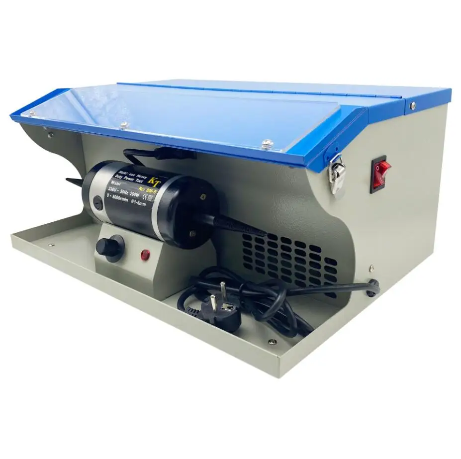 200W Jewelry Polishing Buffing Machine Dust Collector with Light Table Top for Jewelry Metal Manufacturing and Maintenance