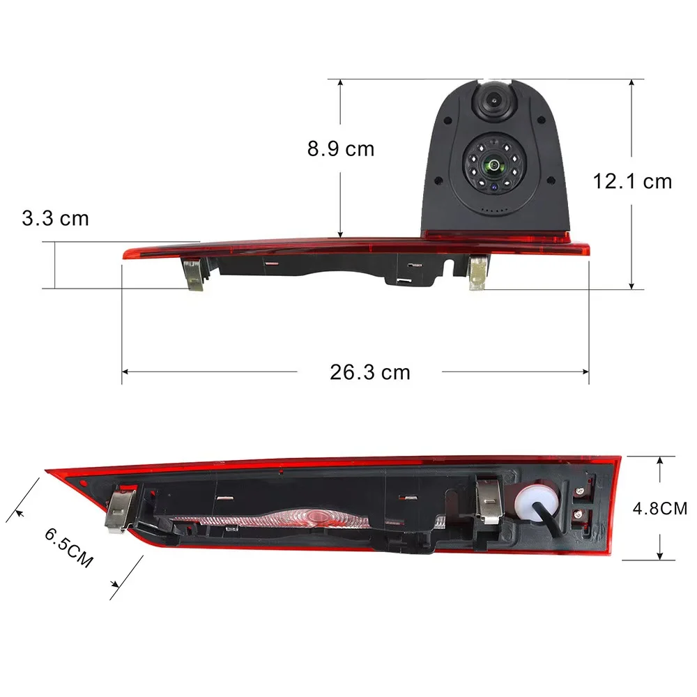 Камера заднего хода стоп-сигнала с двумя объективами и зеркальным монитором 7