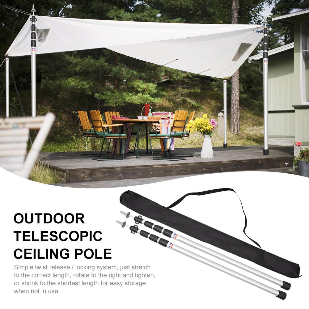 Телескопические палатки для алюминиевые регулируемые 98 дюймов 2 шт. | Спорт и