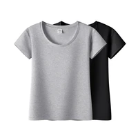 2 packs women summer t shirts o neck solid color woman tops short sleeve cotton womens clothings summer tshirts for women