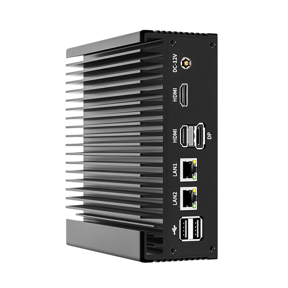 Фото Промышленный мини-ПК Topton 2x2.5G Nics Intel N150 N100 безвентиляторный, 2*COM, NVMe, DDR4, 2*HD, 1*DP, Type-C, с функцией фаервола №5