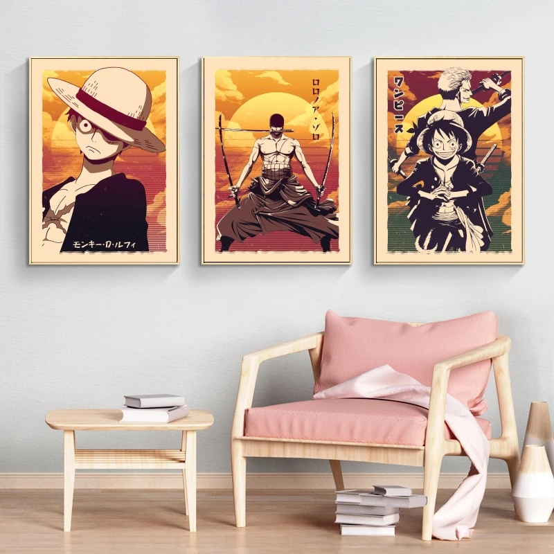 

One Piece Japanese Anime Canvas Paintings Modern Living Room Decorative Picture Print Wall Poster Home Classic Gifts Hanging