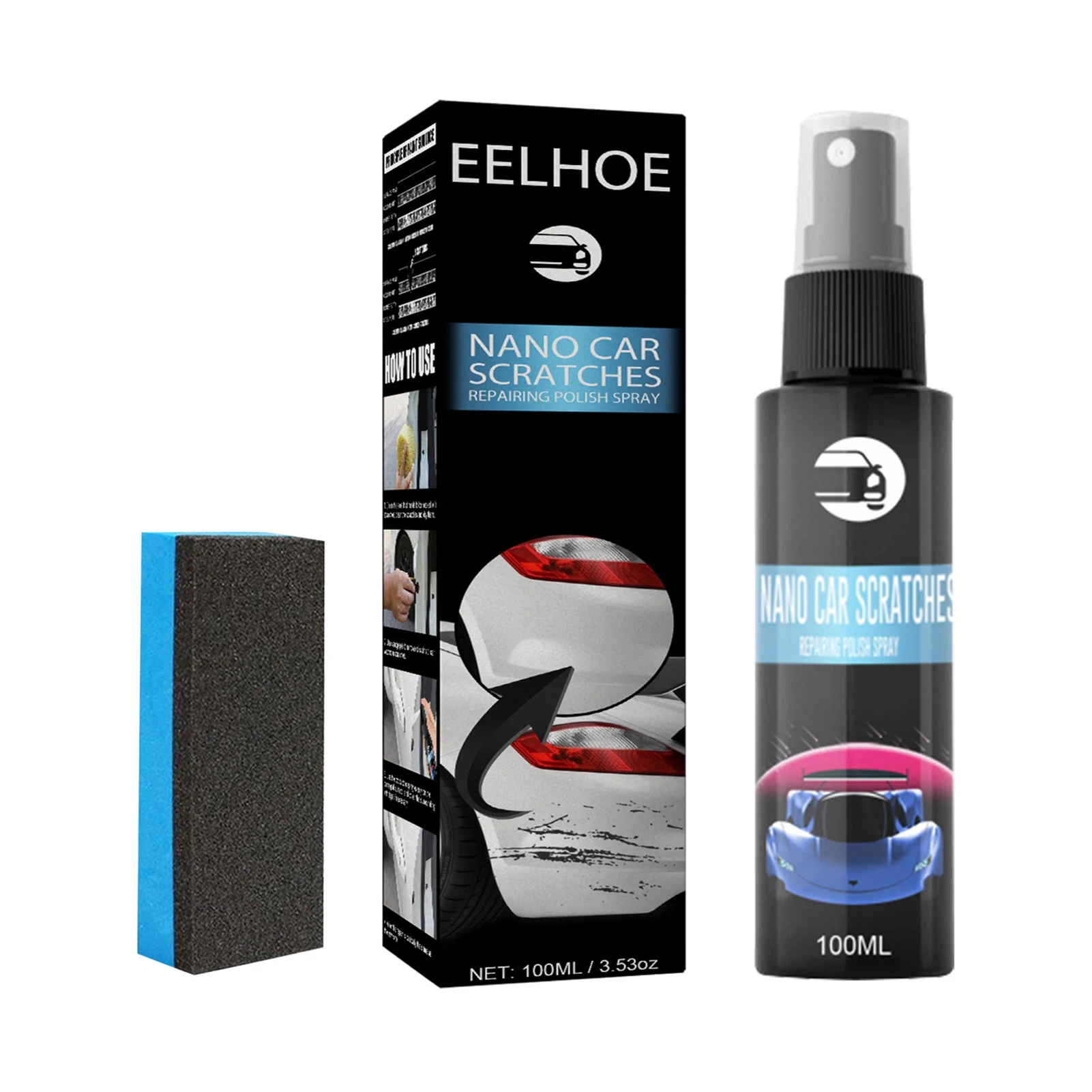 

Car Scratch Repair Nano Spray 100ml Anti Scratch Spray Hydrophobic Coating Auto Lacquer Paint Polishing Car Scratch Remover