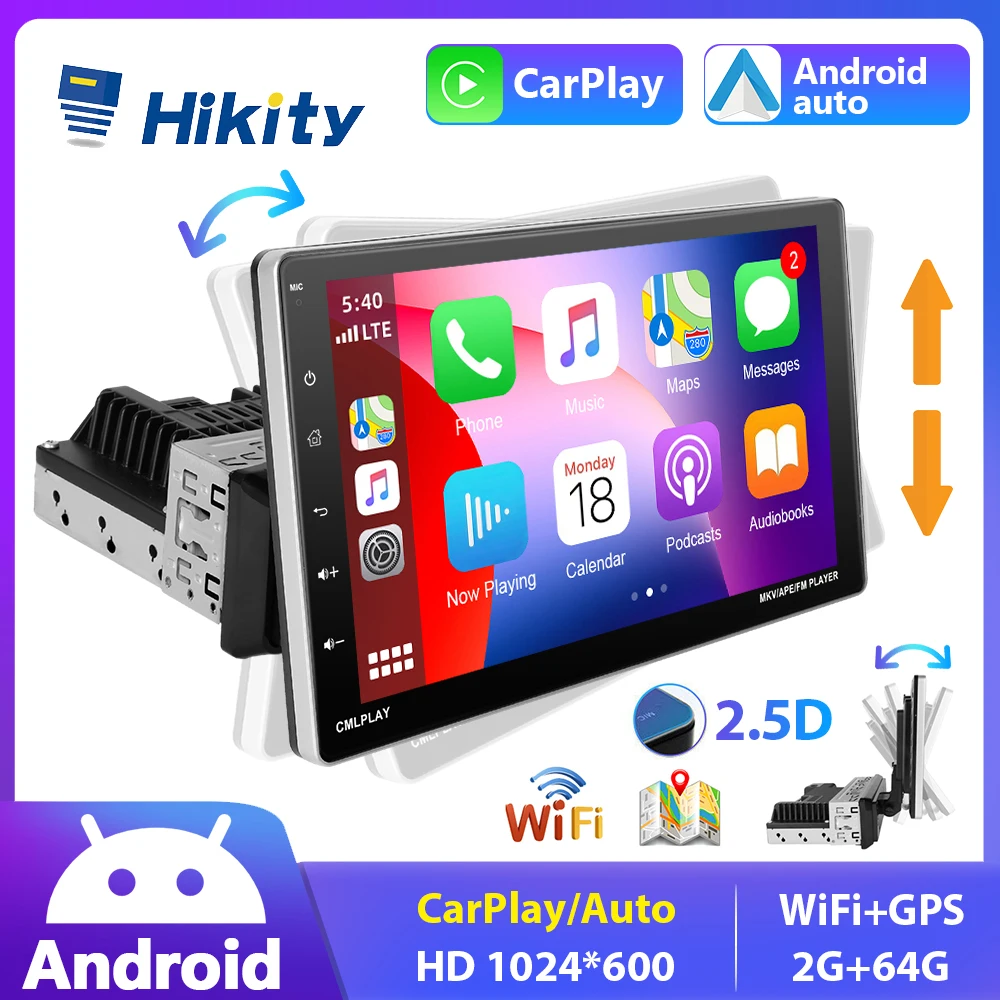 

Автомагнитола Hikity, 1 Din, Android, 2 + 64 ГБ, Wi-Fi, GPS-навигация