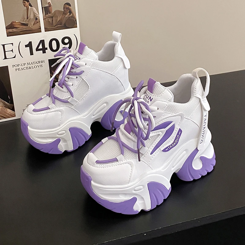

Autumn Fashion Sneakers For Women Platform Chunky Casual Shoes High Quality Woman Tenis Female Walking Trainers Thick Sole