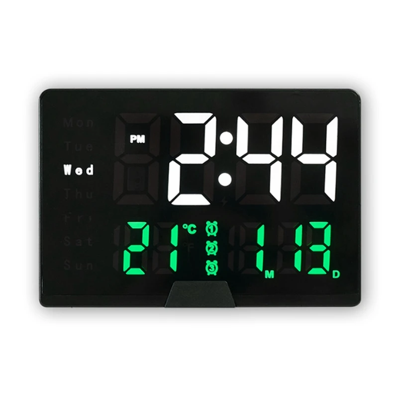 

New Luminous Digital Alarm Clock LED Electronic Clock Photosensitive Bedside Clock Large Screen Multi-Function Clock
