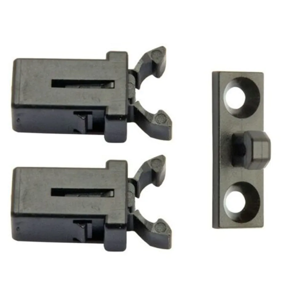 

Car Sunglasses Holder Console Latch Vehicle Ashtray Toilet 2pcs Black Durability New Plastic Metal Unique Locking