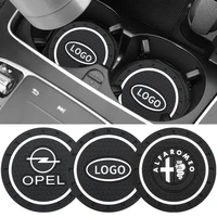 12pcs car silicone coaster fashion simple cup holder nonslip mat for volkswagen passat beetle mk3 4 6 polo golf 5 7 accessories